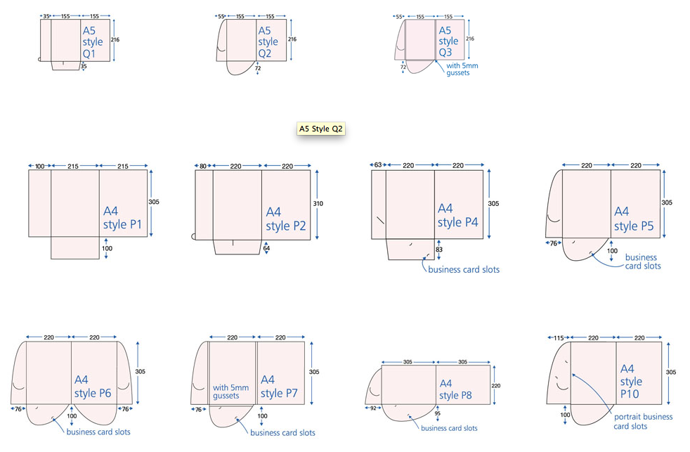 Standard folder size for deals a4 in cm